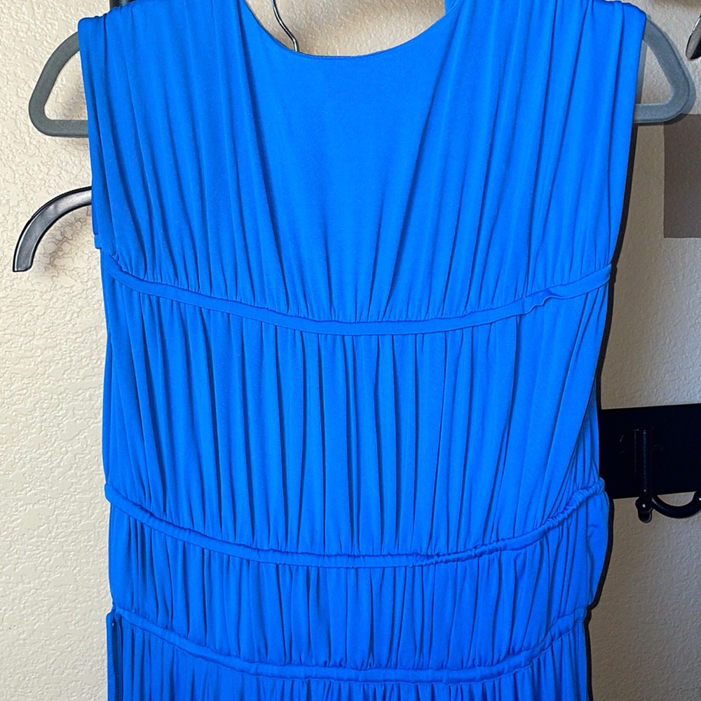 TOVE Albie Sleeveless Midi Dress size 38/ US 6 NWT Blue Jersey Stretch - Picture 6 of 9